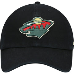 Minnesota Wild '47 Team Clean Up Adjustable Hat - Black Hats