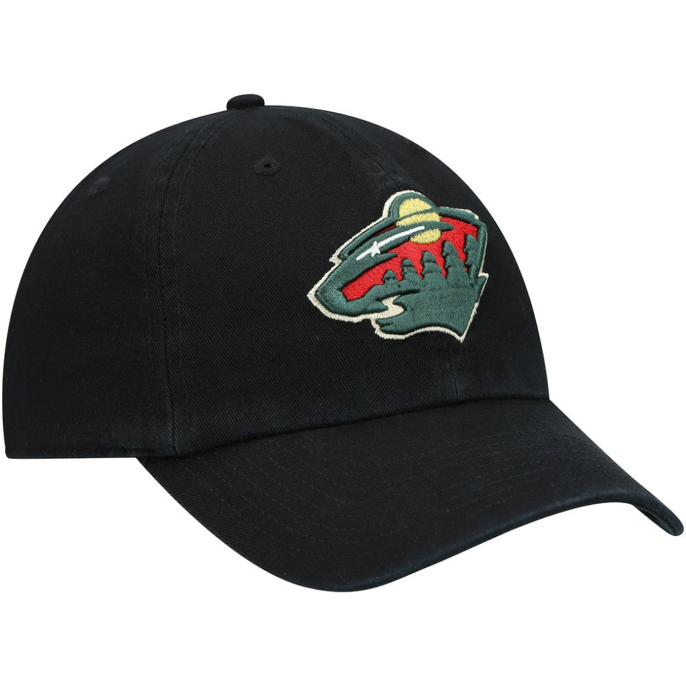 Minnesota Wild '47 Team Clean Up Adjustable Hat - Black Hats
