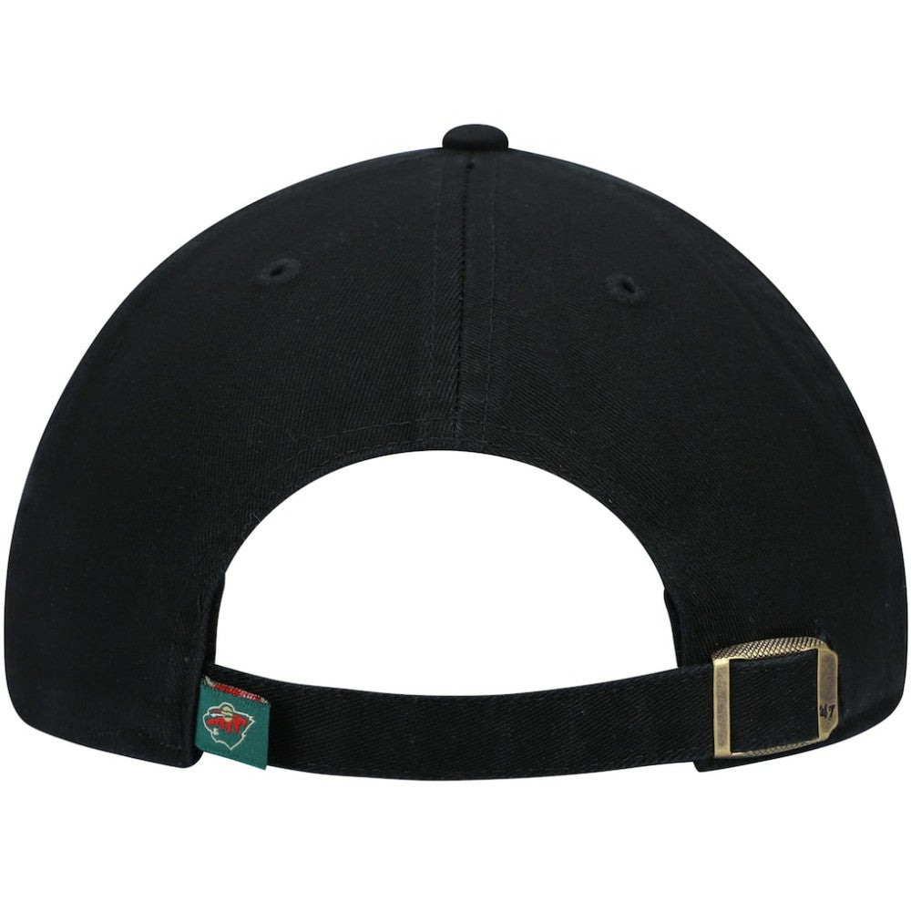 Minnesota Wild '47 Team Clean Up Adjustable Hat - Black Hats