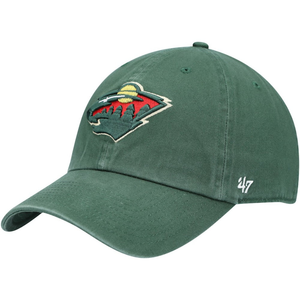 Minnesota Wild '47 Team Clean Up Adjustable Hat - Green Hats