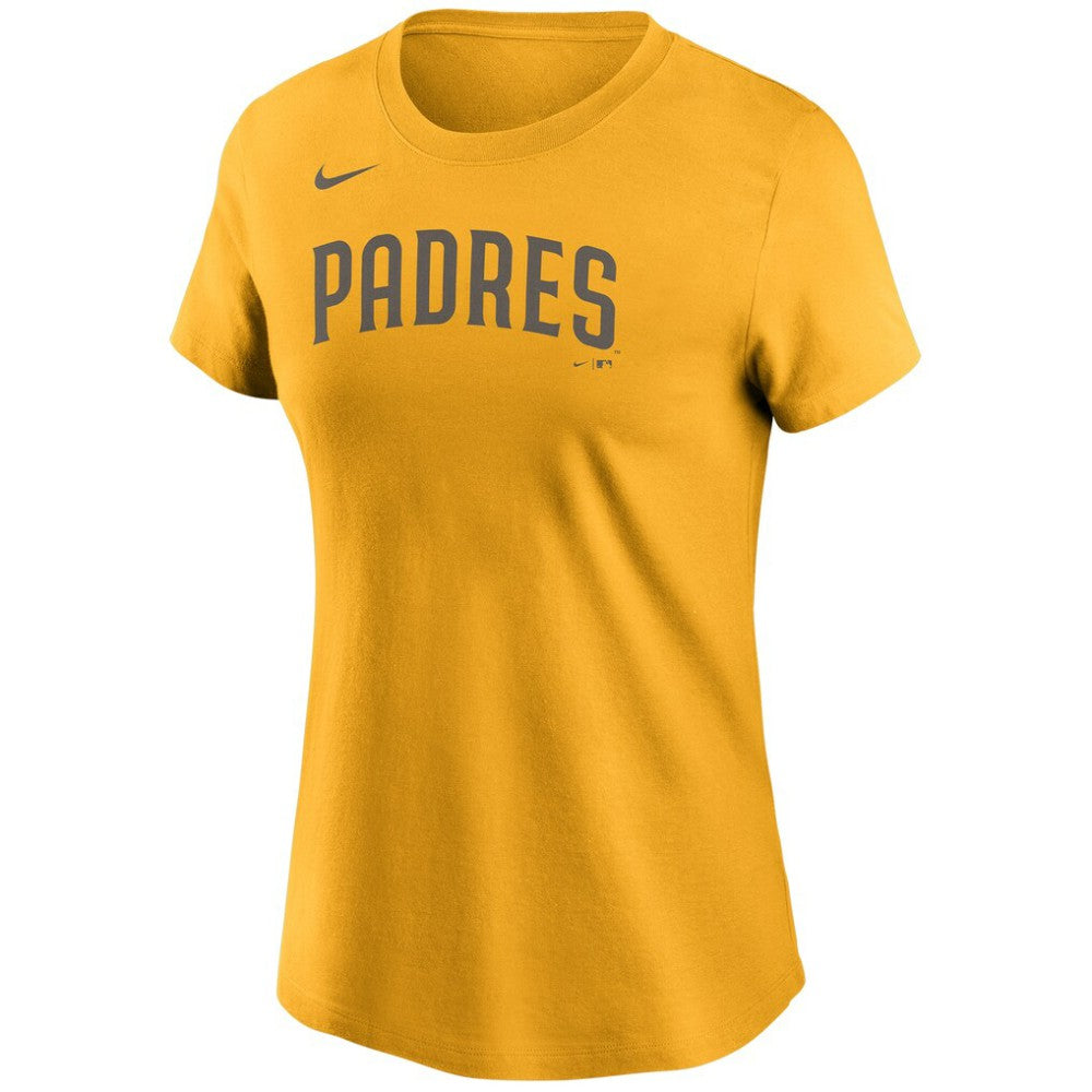 Fernando Tatís Jr. San Diego Padres Women's Name & Number T-Shirt Gold