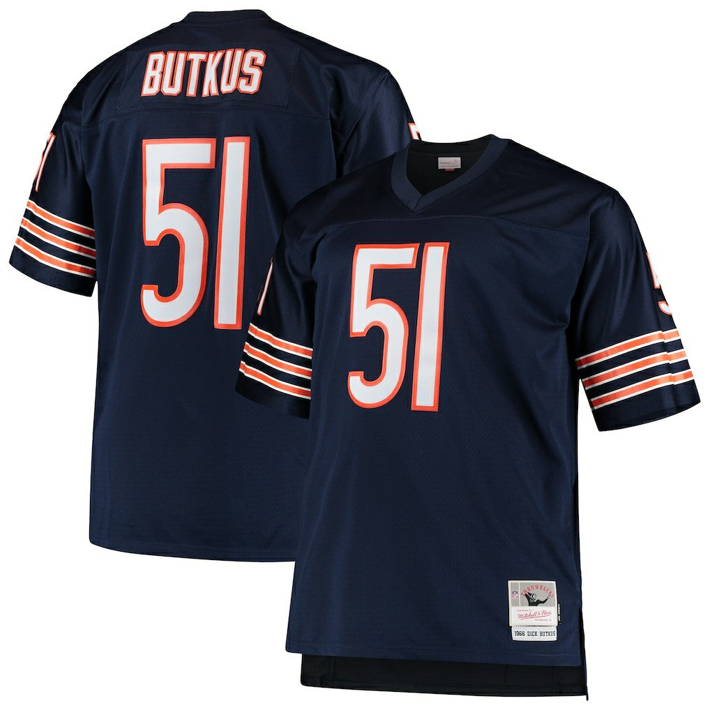 Dick Butkus Chicago Bears Big & Tall 1966 Retired Player Replica Jersey - Navy sale