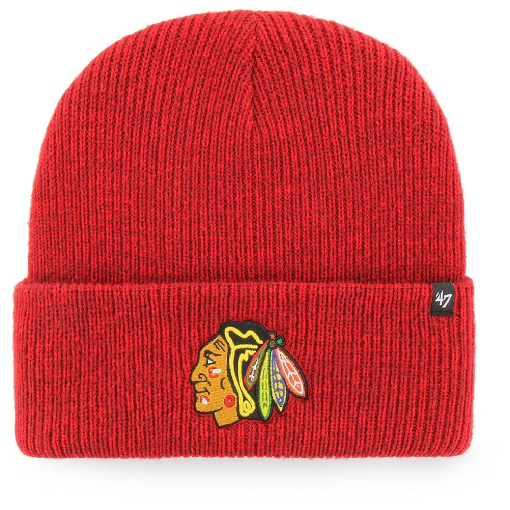 Chicago Blackhawks '47 Brain Freeze Cuffed Knit Hat - Red Hats