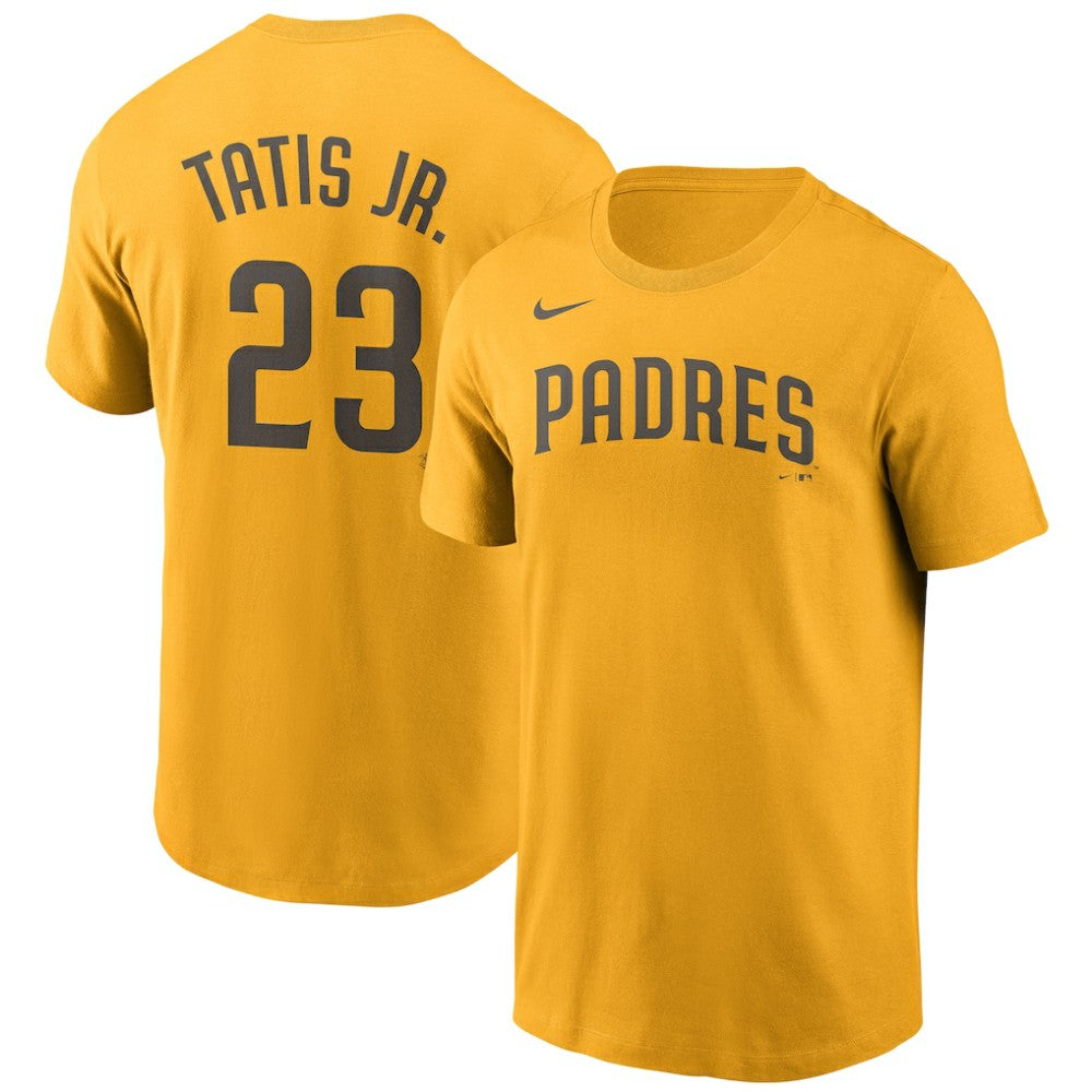 Fernando Tatis Jr. San Diego Padres Name & Number T-Shirt Gold