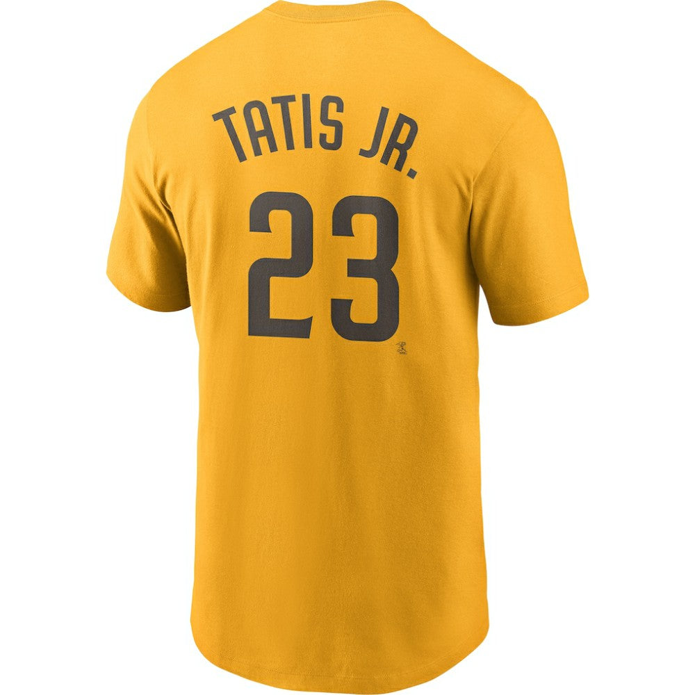 Fernando Tatis Jr. San Diego Padres Name & Number T-Shirt Gold