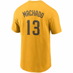 Manny Machado San Diego Padres Name & Number T-Shirt Gold