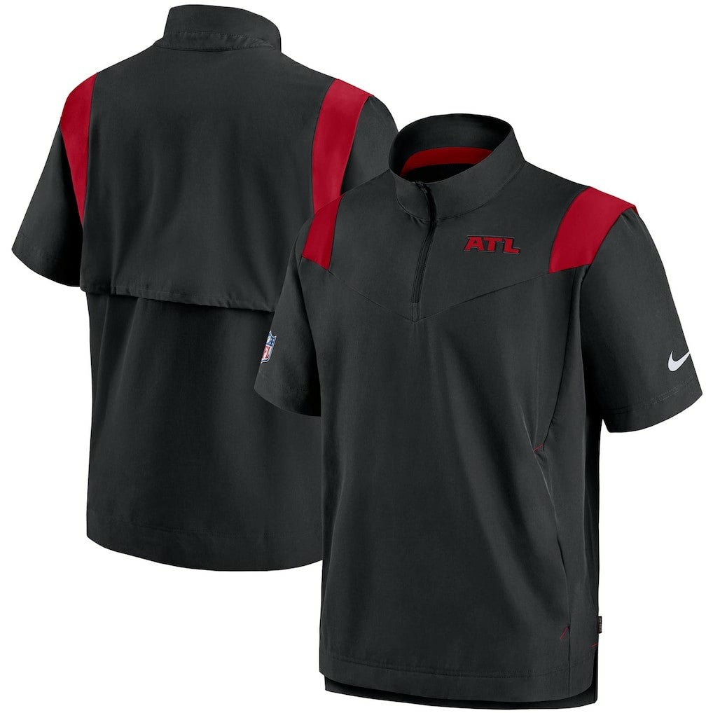 Atlanta Falcons Sideline Coaches Short Sleeve Quarter-Zip Jacket - Black online