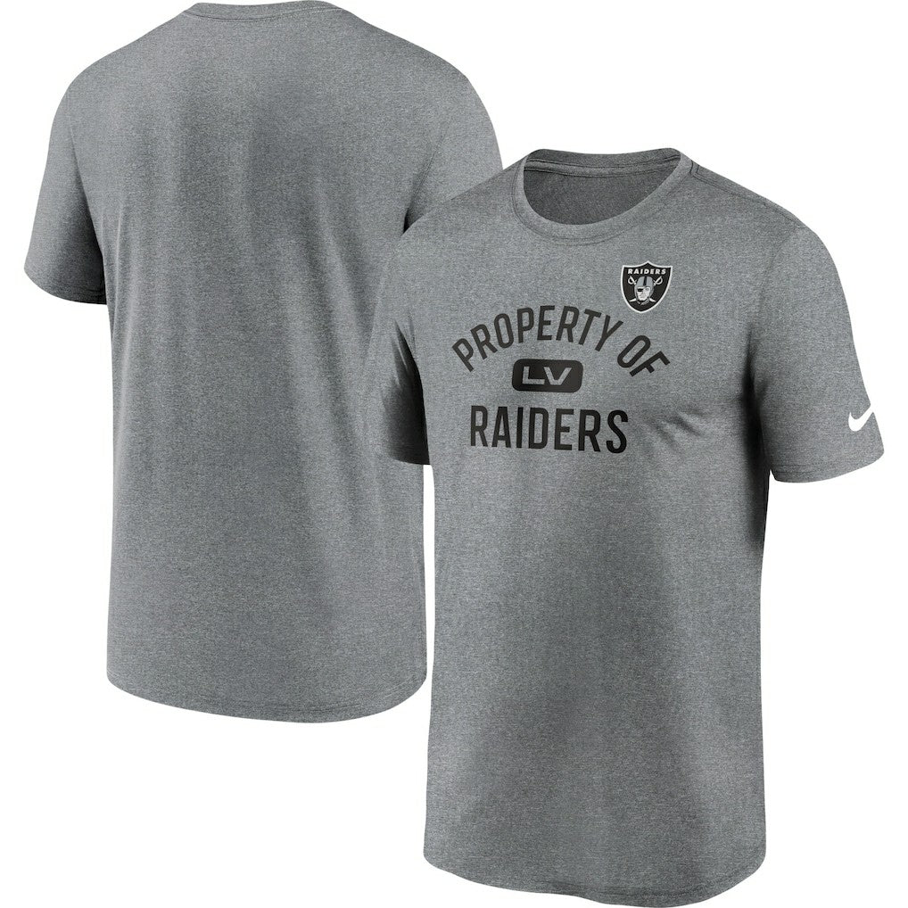 Las Vegas Raiders Legend Property Of Performance T-Shirt - Heather Charcoal cheap