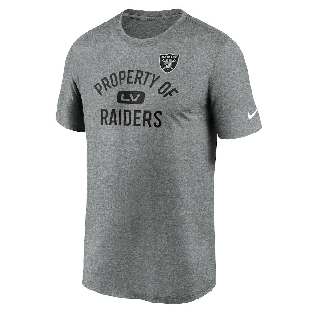 Las Vegas Raiders Legend Property Of Performance T-Shirt - Heather Charcoal cheap