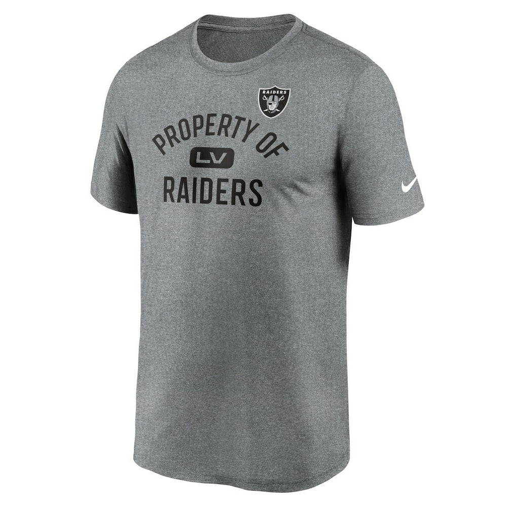 Las Vegas Raiders Legend Property Of Performance T-Shirt - Heather Charcoal cheap