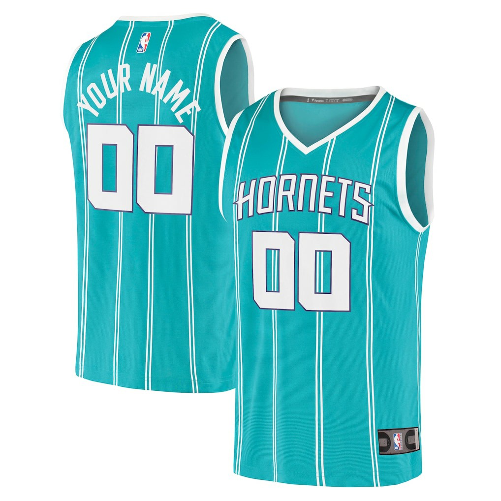 Charlotte Hornets Fast Break Replica Custom Jersey - Icon Edition - Teal for sale