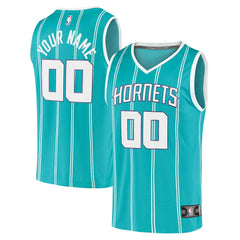 Charlotte Hornets Fast Break Replica Custom Jersey - Icon Edition - Teal for sale