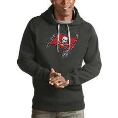 Tampa Bay Buccaneers Antigua Victory Pullover Hoodie - Charcoal cheap