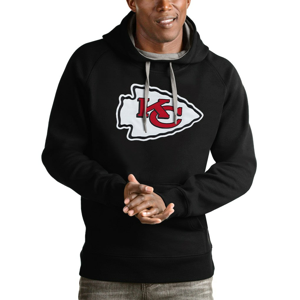 Kansas City Chiefs Antigua Victory Pullover Hoodie - Black for sale