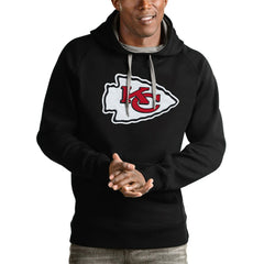 Kansas City Chiefs Antigua Victory Pullover Hoodie - Black for sale