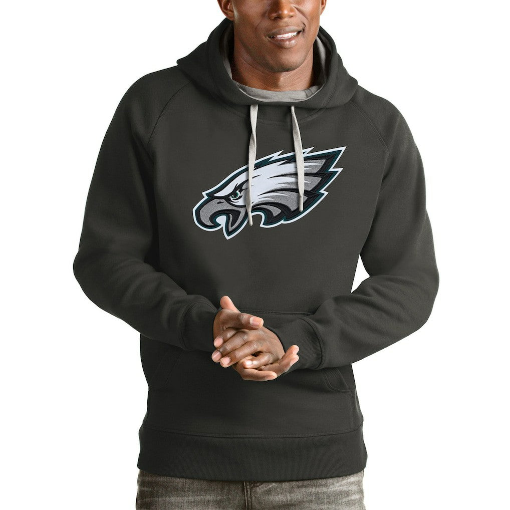 Philadelphia Eagles Antigua Victory Pullover Hoodie - Charcoal cheap