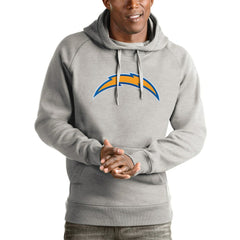 Los Angeles Chargers Antigua Victory Team Pullover Hoodie - Heather Gray outlet