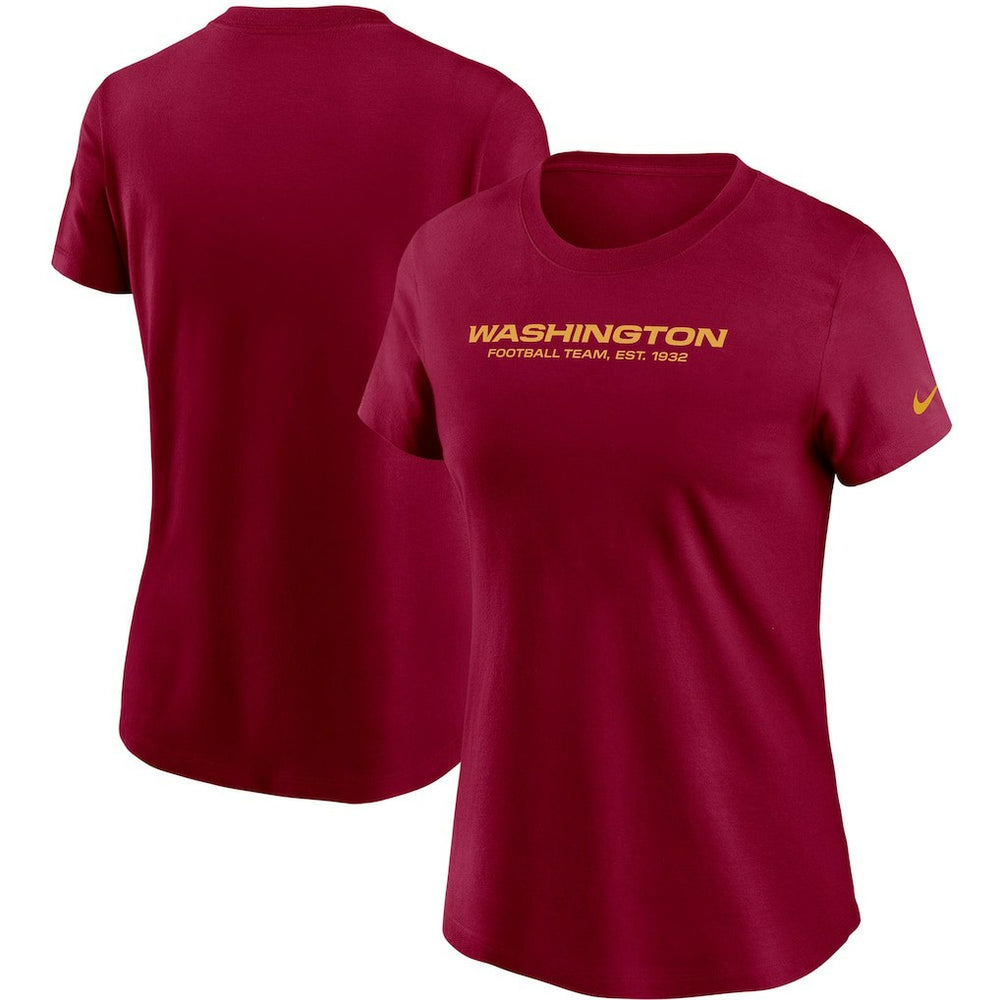 Washington Football Team Women's Logo Essential T-Shirt - Burgundy on sale