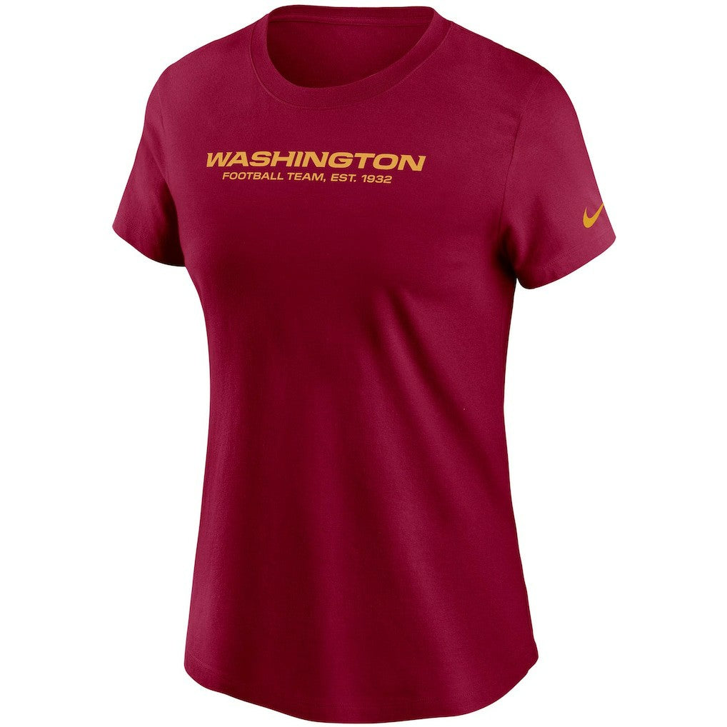 Washington Football Team Women's Logo Essential T-Shirt - Burgundy on sale