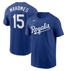 Patrick Mahomes Kansas City Royals Name & Number T-Shirt Royal