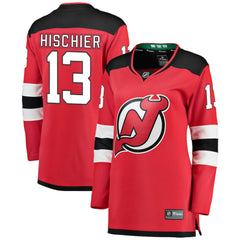 Nico Hischier New Jersey Devils Fanatics Women's Breakaway Home Player Jersey - Red Jerseys