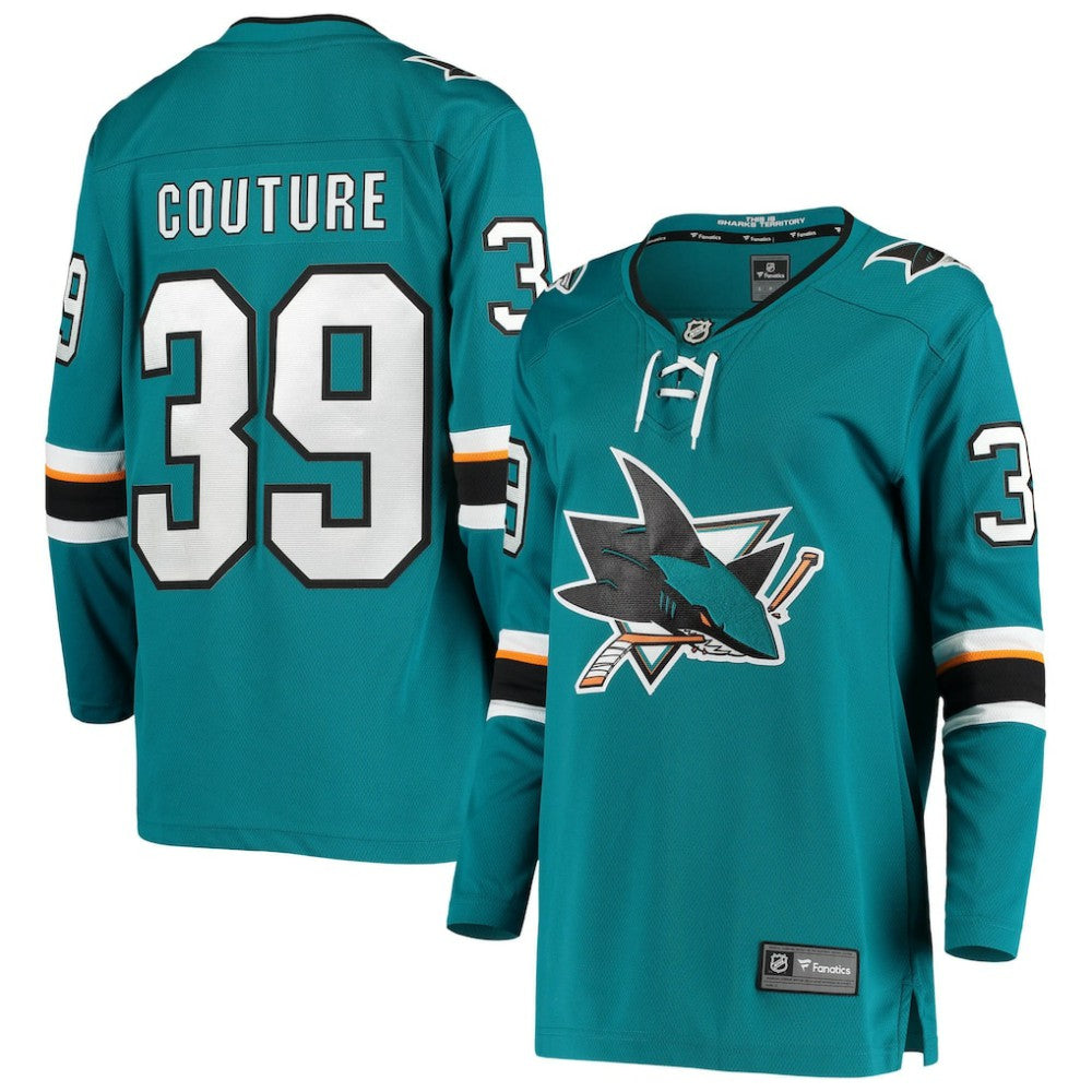 Logan Couture San Jose Sharks Fanatics Women's Breakaway Home Player Jersey - Teal Jerseys
