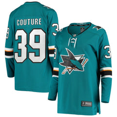 Logan Couture San Jose Sharks Fanatics Women's Breakaway Home Player Jersey - Teal Jerseys