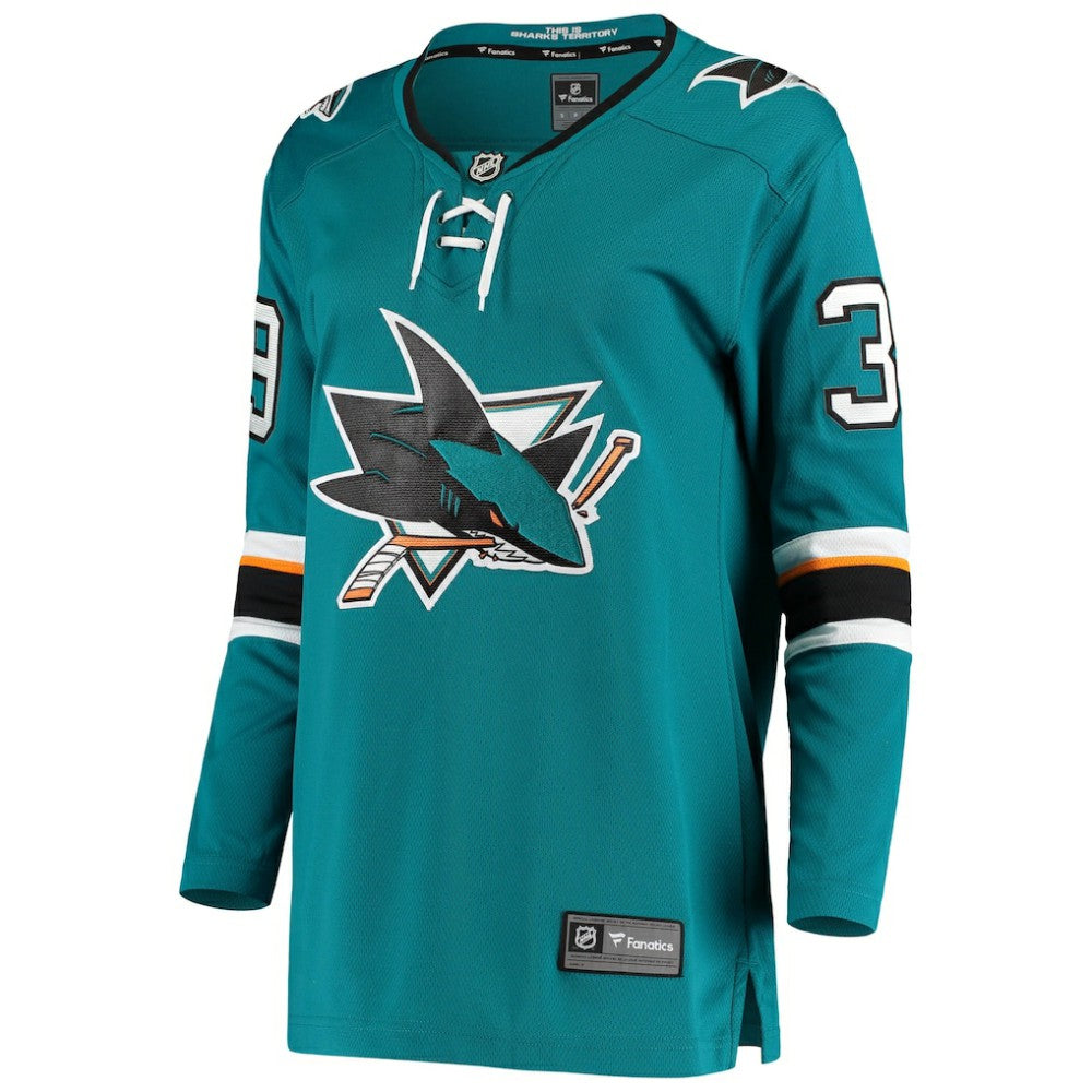Logan Couture San Jose Sharks Fanatics Women's Breakaway Home Player Jersey - Teal Jerseys