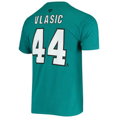 Marc-Edouard Vlasic San Jose Sharks Fanatics Player Name and Number T-Shirt - Teal T-shirts
