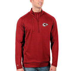 Kansas City Chiefs Antigua Generation Quarter-Zip Pullover Jacket - Red outlet
