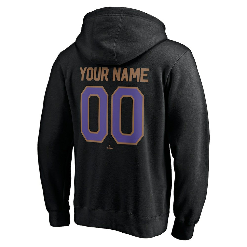 Arizona Diamondbacks Cooperstown Winning Streak Personalized Name & Number Pullover Hoodie Black