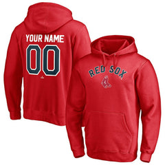 Boston Red Sox Cooperstown Winning Streak Personalized Name & Number Pullover Hoodie Red