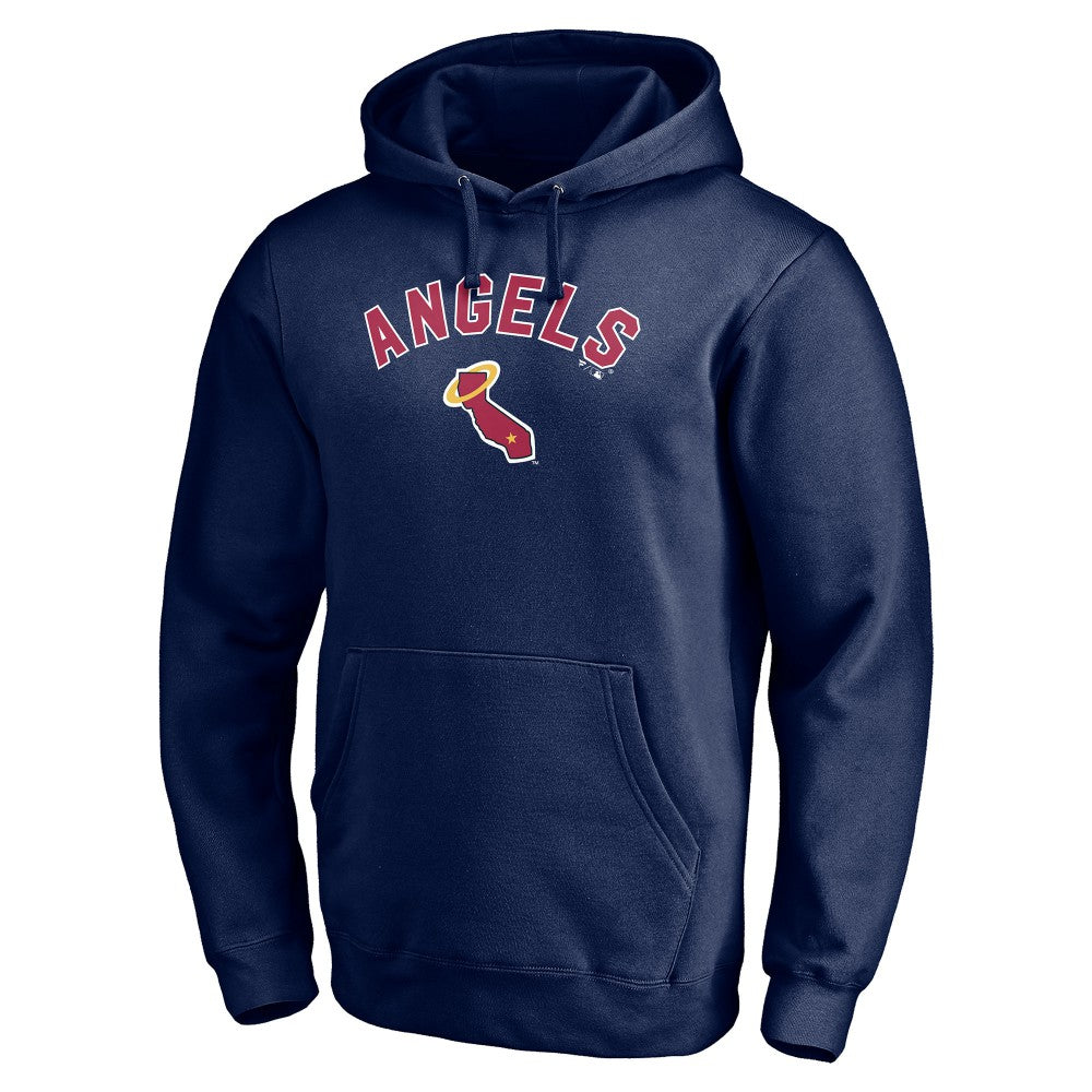 Los Angeles Angels Cooperstown Winning Streak Personalized Name & Number Pullover Hoodie Navy