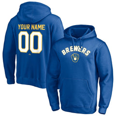 Milwaukee Brewers Cooperstown Winning Streak Personalized Name & Number Pullover Hoodie Royal