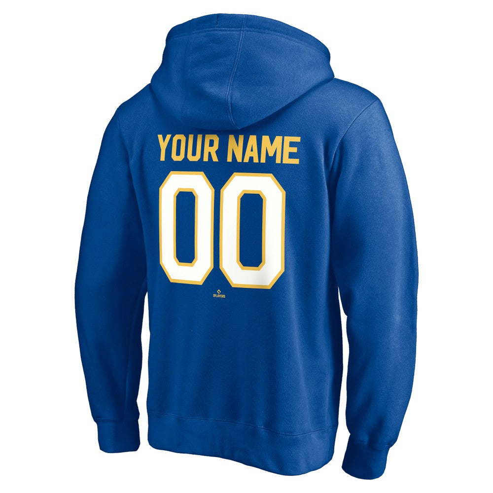 Milwaukee Brewers Cooperstown Winning Streak Personalized Name & Number Pullover Hoodie Royal