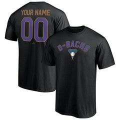 Arizona Diamondbacks Cooperstown Winning Streak Personalized Name & Number T-Shirt Black