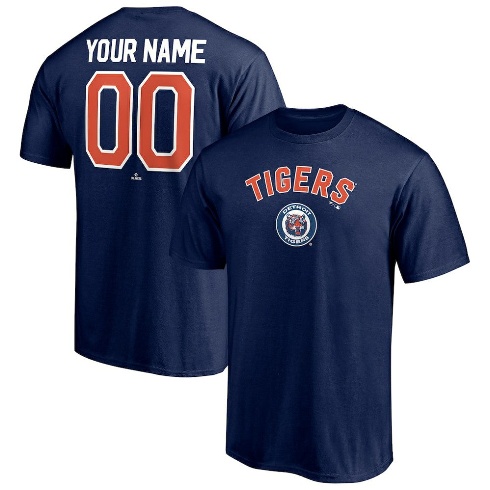 Detroit Tigers Cooperstown Winning Streak Personalized Name & Number T-Shirt Navy