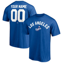 Los Angeles Dodgers Cooperstown Winning Streak Personalized Name & Number T-Shirt Royal