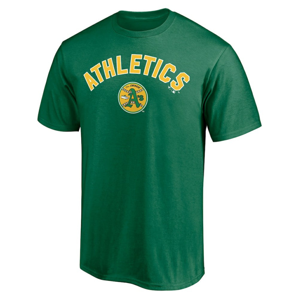Athletics Cooperstown Winning Streak Personalized Name & Number T-Shirt Kelly Green
