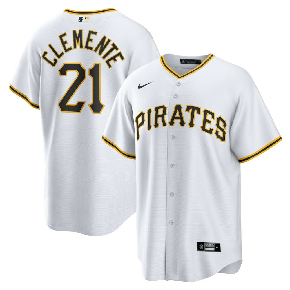 Roberto Clemente Pittsburgh Pirates Home Replica Player Name Jersey White