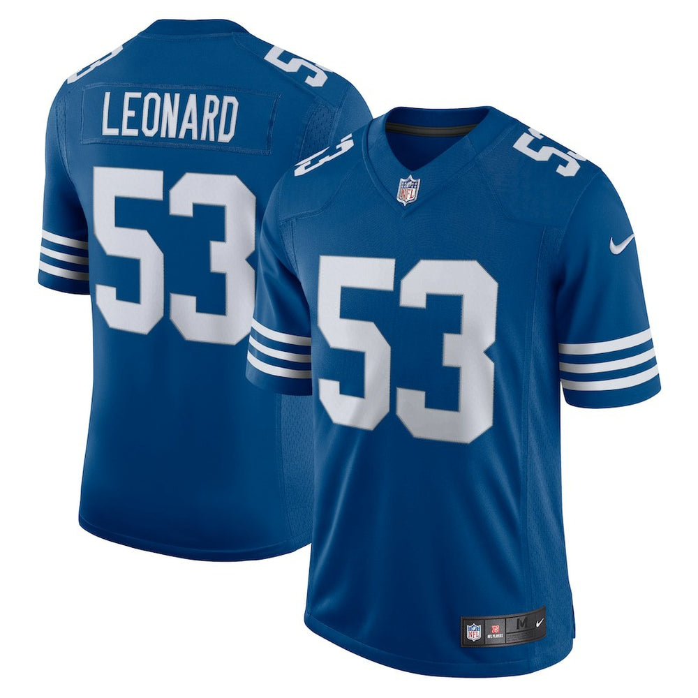 Men's Darius Leonard Royal Indianapolis Colts Alternate Vapor Limited Jersey online