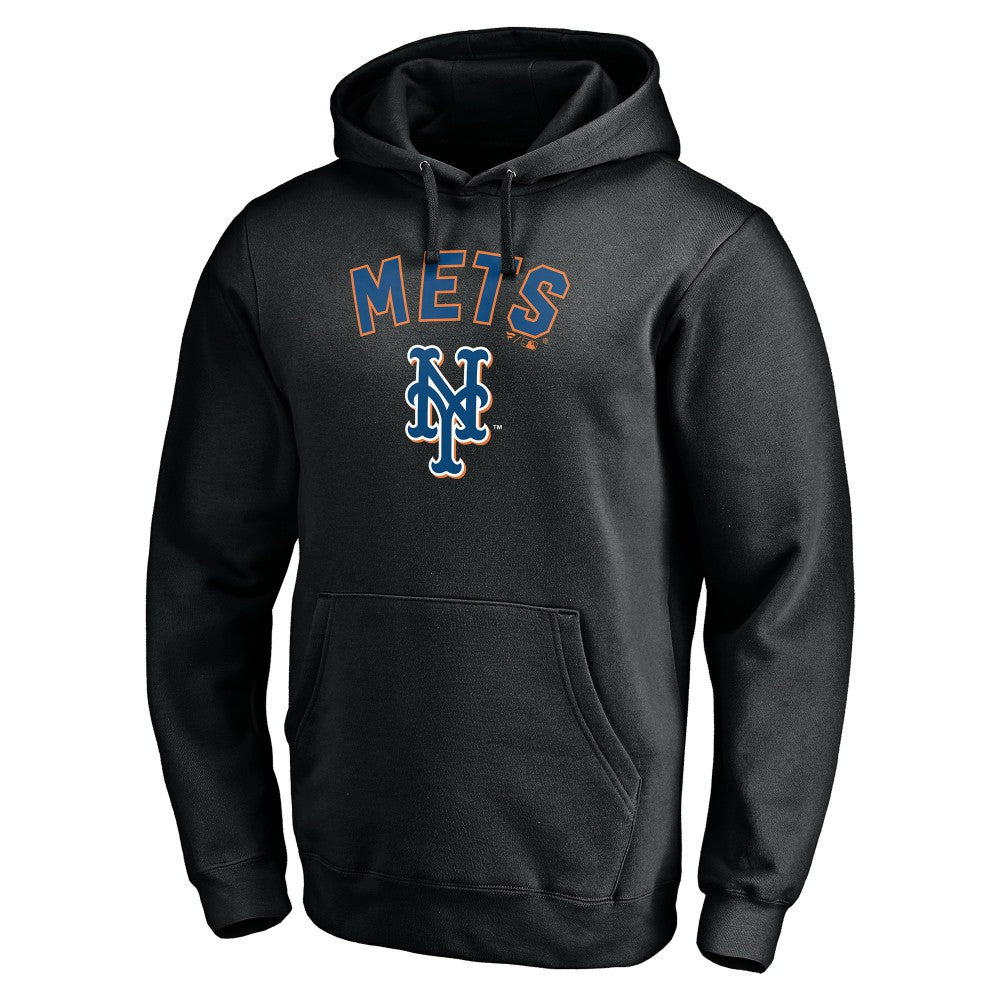 New York Mets Cooperstown Winning Streak Alternate Personalized Name & Number Pullover Hoodie Black