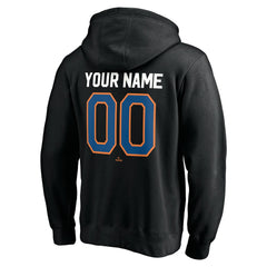 New York Mets Cooperstown Winning Streak Alternate Personalized Name & Number Pullover Hoodie Black