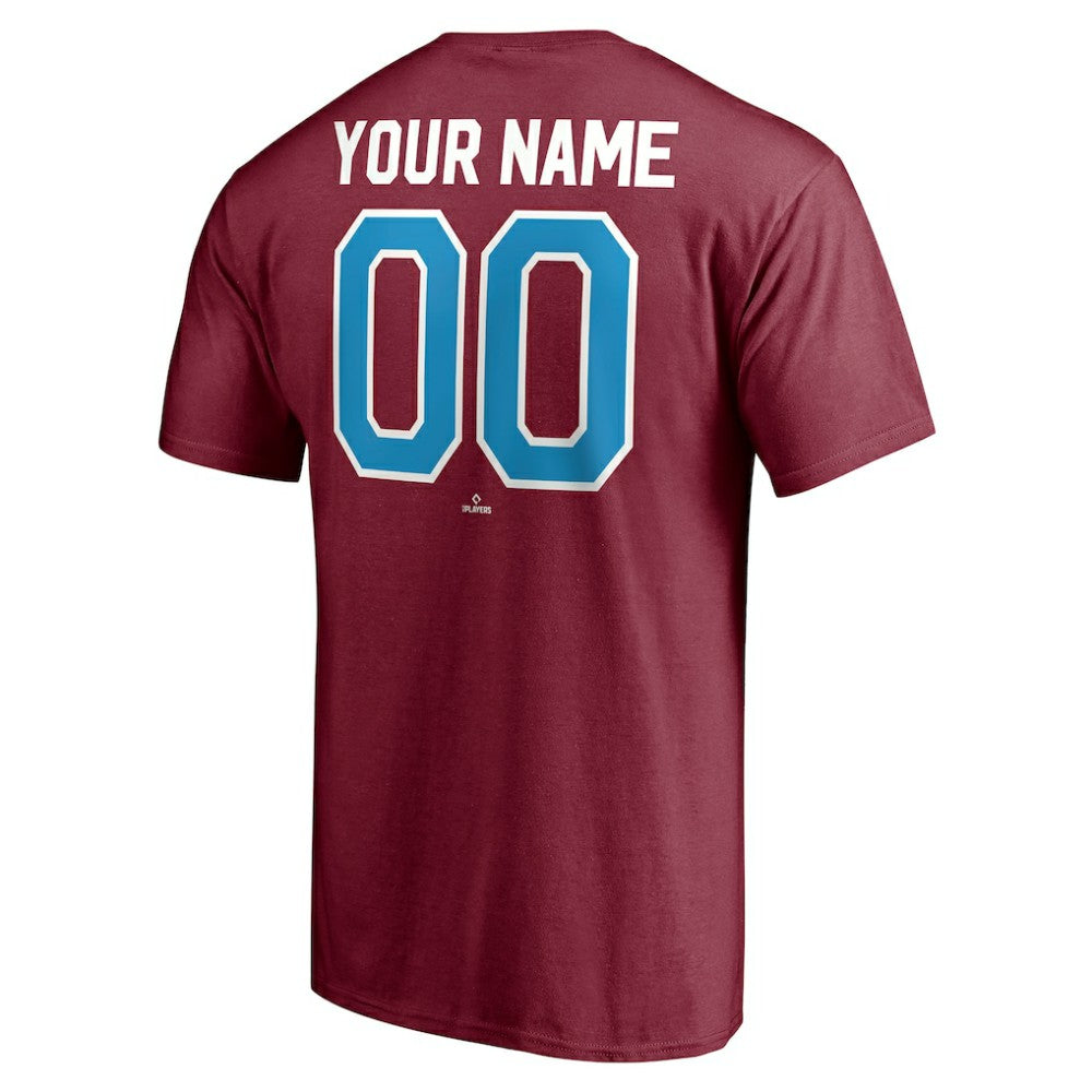 Philadelphia Phillies Cooperstown Winning Streak Alternate Personalized Name & Number T-Shirt Burgundy