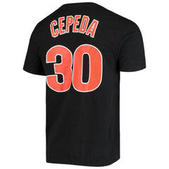 Orlando Cepeda San Francisco Giants Name & Number T-Shirt Black