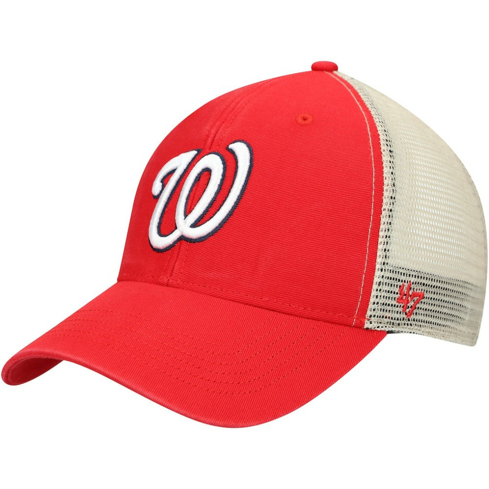 Washington Nationals Flagship Washed MVP Trucker Snapback Hat Red/Natural