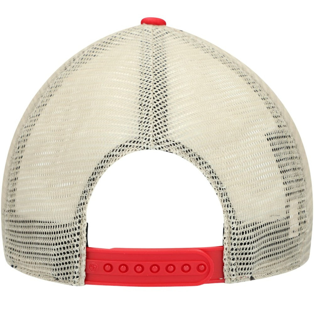 Washington Nationals Flagship Washed MVP Trucker Snapback Hat Red/Natural
