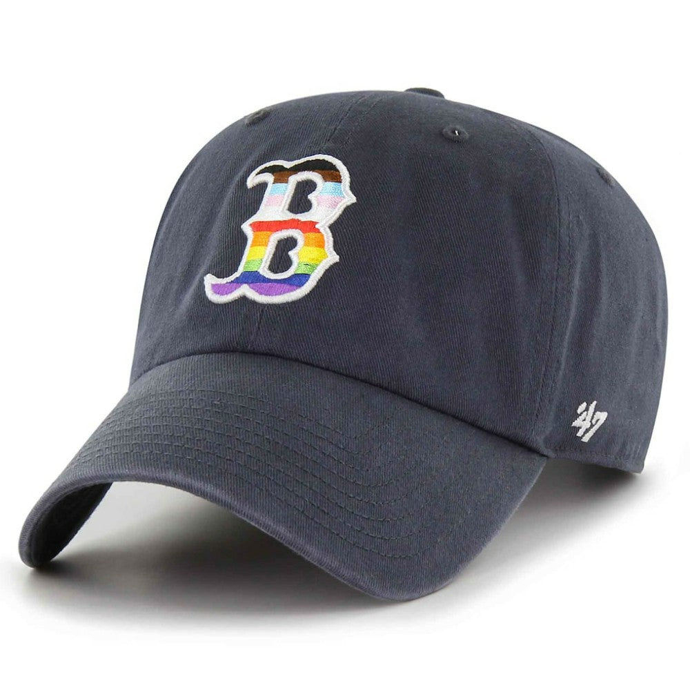 Boston Red Sox Pride Clean Up Adjustable Hat Navy