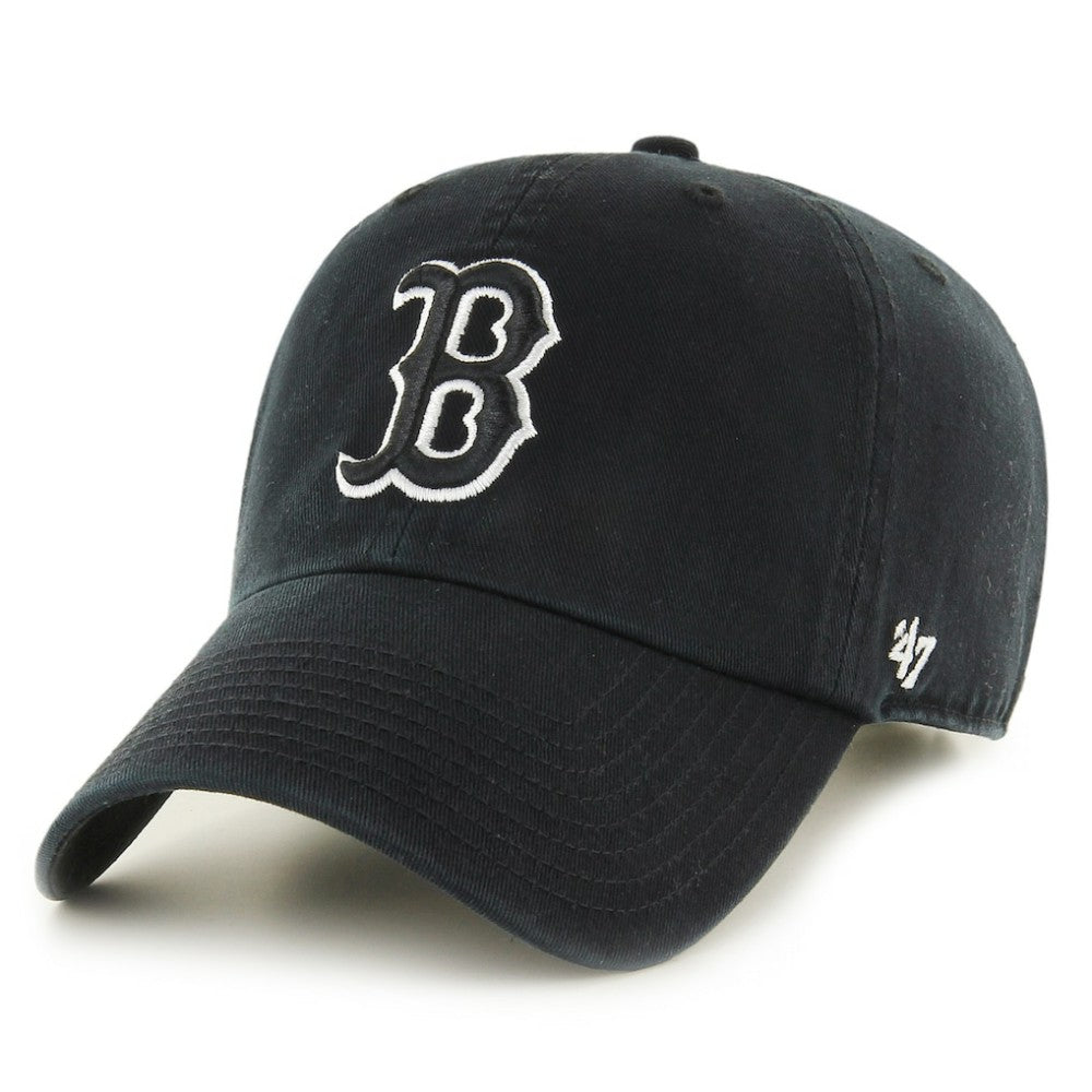 Boston Red Sox Logo Clean Up Adjustable Hat Black