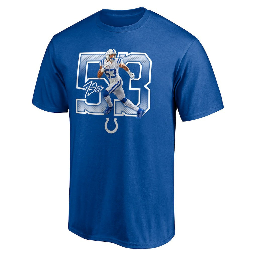 Shaquille Leonard Indianapolis Colts Powerhouse Player Graphic T-Shirt - Royal online